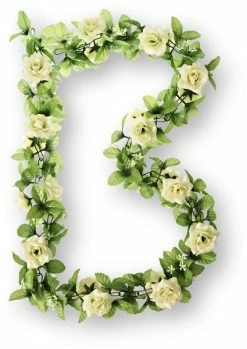 Blomsterranke Basil 130cm Hvid Rose Garland