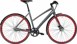 Nishiki Speed Dame 50cm 7-gear Rullebremser – Matgrå Blå/mørkerød
