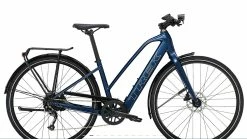 Trek FX+ 2 Stagger Dame El-cykel Str. L – Satin Mulsanne Blue